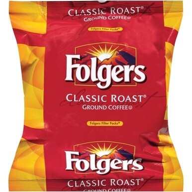 Folgers&amp;reg; Filter Pack Classic Roast Coffee - 0.9 oz - 16 / Carton