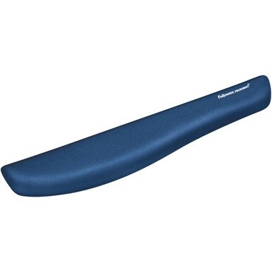 Fellowes PlushTouch&amp;trade; Keyboard Wrist Rest with Microban&amp;reg; - Blue - 1&quot; x 18.13&quot; x 3.19&quot; Dimension - Blue - Foam - Wear Resistant, Tear Resistant, Skid Proof - 1 Pack