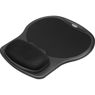 Fellowes Easy Glide Gel Wrist Rest and Mouse Pad - Black - 1.50&quot; x 10&quot; x 12&quot; Dimension - Black - Gel - Wear Resistant, Tear Resistant - 1 Pack