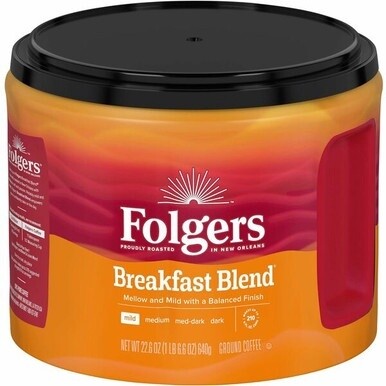 Folgers&amp;reg; Ground Breakfast Blend Coffee - Mild - 22.6 oz - 1 Each