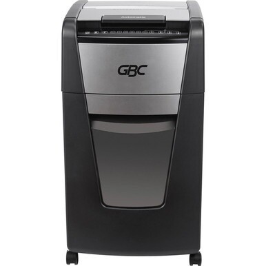 GBC AutoFeed+ Office Shredder, 300X, Super Cross-Cut, 300 Sheets - Continuous Shredder - Super Cross Cut - 10 Per Pass - for shredding Credit Card, Paper Clip, Staples, Paper - P-4 - 1 Hour Run Time -