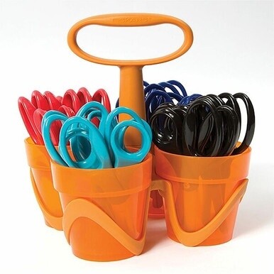 Fiskars 5&quot; Pointed-tip Kids Scissors - Safety Edge Blade - Pointed Tip - Assorted - 24 / Each