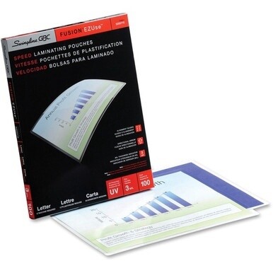 GBC Fusion EZUse Laminating Pouches - Sheet Size Supported: Letter - Laminating Pouch/Sheet Size: 8.50" Width x 11" Length x 3 mil Thickness - Glossy - for Document - UV Resistant, Fade Resistant - Cl