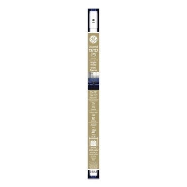 18&quot; T8/T12, 15 W, T8 Tube, 11 W, Bright White, 6/Carton
