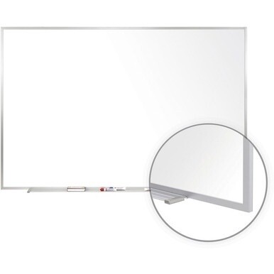 Ghent 24&quot; x 36&quot; Aluminum Frame Magnetic Whiteboard with 1 Marker - 36&quot; (3 ft) Width x 24&quot; (2 ft) Height - White Porcelain Surface - Aluminum Frame - Magnetic - Scratch Resistant, Dent Resistant, Stain