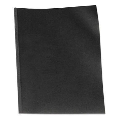 VeloBind Presentation Covers, Black, 11 x 8.5, Punched &amp; Scored, 50/Pack