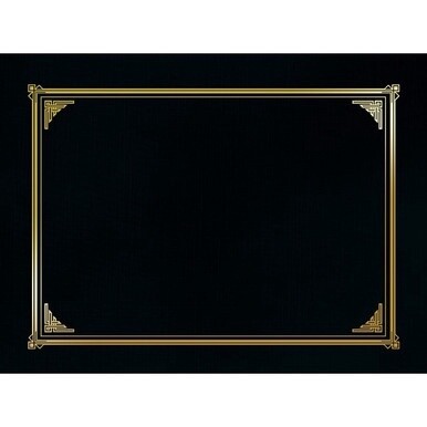 Geographics Letter, A4 Recycled Certificate Holder - 8 1/2&quot; x 11&quot; , 10&quot; x 8&quot; , 8 17/64&quot; x 11 11/16&quot; - Linen - Black - 30% Recycled - 6 / Pack