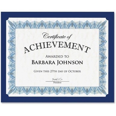 Geographics Recycled Certificate Holder - Navy - 30% Recycled - 10 / Pack