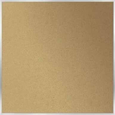 Ghent Natural Cork Bulletin Board with Aluminum Frame - 48" Height x 48" Width - Natural Cork, Fiberboard Surface - Self-healing, Laminated, Long Lasting, Rigid - Satin Aluminum Frame - 1 Each - TAA C