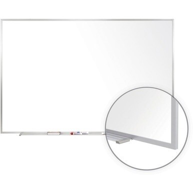 Ghent 36.43" x 48.47" Aluminum Frame Magnetic Whiteboard with 1 Marker - 48.5" (4 ft) Width x 36.4" (3 ft) Height - White Porcelain Surface - Aluminum Frame - Magnetic - Stain Resistant, Scratch Resis