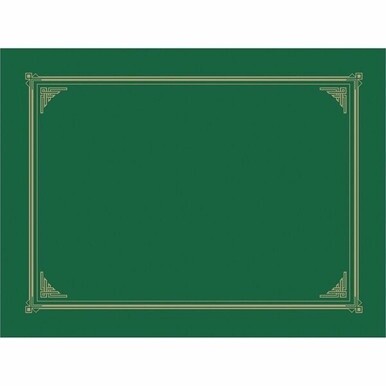 Geographics A4, Letter Recycled Certificate Holder - 8 19/64" x 11 45/64" , 8 1/2" x 11" , 8" x 10" - Green - 30% Recycled - 6 / Pack