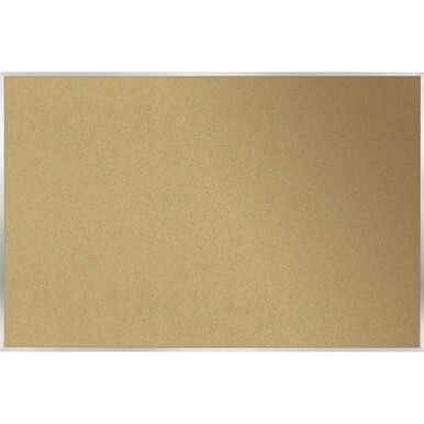 Ghent Natural Cork Bulletin Board with Aluminum Frame - 48&quot; Height x 72&quot; Width - Natural Cork, Fiberboard Surface - Self-healing, Laminated, Long Lasting, Rigid, Wear Resistant, Tear Resistant - Satin