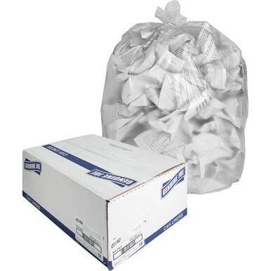 Genuine Joe High-Density Can Liners - Medium Size - 33 gal Capacity - 33&quot; Width x 40&quot; Length - 0.43 mil (11 Micron) Thickness - High Density - Clear - Resin - 20/Carton - 25 Per Roll - Office Waste, I