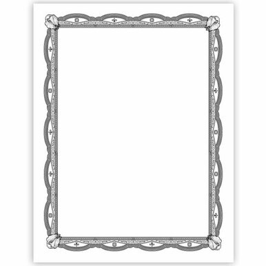 Geographics Silver Foil Award Certificates - 65 lb Basis Weight - 11&quot; - Inkjet Compatible - Assorted, Silver - Foil - 15 / Pack