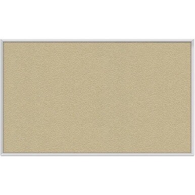 Ghent Vinyl Bulletin Board with Aluminum Frame - 48" Height x 72" Width - Caramel Vinyl, Fabric, Fiberboard Surface - Washable, Durable - Satin Aluminum Frame - 1 Each