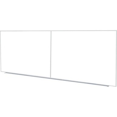 Ghent M2 Dry Erase Board - 144&quot; (12 ft) Width x 48&quot; (4 ft) Height - White Surface - Satin Aluminum Frame - Rectangle - Vertical - Non-magnetic, Accessory Tray, Eco-friendly, Durable - 1 Each - TAA Com