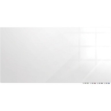 Ghent Aria Low Profile Glass Whiteboard - 72&quot; (6 ft) Width x 48&quot; (4 ft) Height - Tempered Glass Surface - White Back - Rectangle - Horizontal/Vertical - Magnetic - Square Corner, Recyclable - 1 Each -