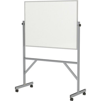 Ghent Dry Erase Board - 48&quot; (4 ft) Width x 36&quot; (3 ft) Height - White Porcelain Surface - Satin Aluminum Frame - Rectangle - Vertical - Magnetic - Assembly Required - 1 Each