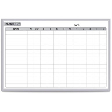 Ghent Dry Erase Board - 36" (3 ft) Width x 24" (2 ft) Height - White Steel Surface - Satin Aluminum Frame - Rectangle - Horizontal - Magnetic - Stain Resistant, Ghost Resistant, Fade Resistant, Access