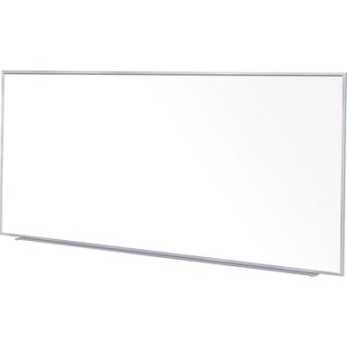 Ghent 5'H Projection Porcelain Whiteboard - 144" (12 ft) Width x 60" (5 ft) Height - White Porcelain Surface - Gray Satin Aluminum Frame - Magnetic - Eraser Included - 1 Each