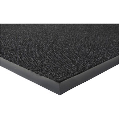 Genuine Joe Ultraguard Berber Heavy Traffic Mat - Hard Floor, Indoor, Outdoor - 72" Length x 48" Width - Rubber - Charcoal Black - 1Each