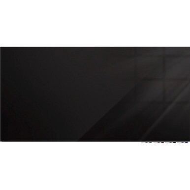Ghent Magnetic Aria - Horizontal - 72" (6 ft) Width x 48" (4 ft) Height - Black Tempered Glass Surface - Rectangle - Horizontal - Magnetic - Eraser Included - 1 Each