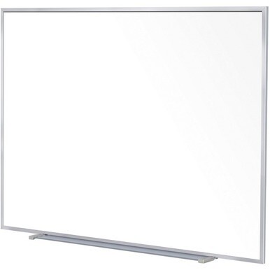 Ghent 5&#39;H Projection Porcelain Whiteboard - 72&quot; (6 ft) Width x 60&quot; (5 ft) Height - White Porcelain Surface - Gray Satin Aluminum Frame - Magnetic - Eraser Included - 1 Each