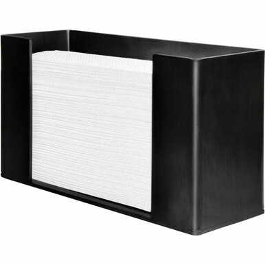 Genuine Joe Folded Paper Towel Dispenser - C Fold, Multifold Dispenser - 6.8" Height x 11.5" Width x 4.1" Depth - Acrylic - Black - Wall Mountable - 1 Each