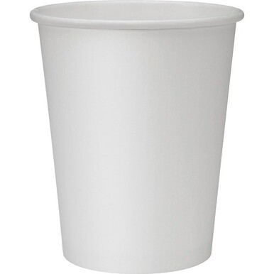 Genuine Joe 8 oz Disposable Hot Cups - 50 / Pack - White - Polyurethane - Beverage, Hot Drink