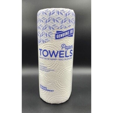 Genuine Joe 2-ply Paper Towel Rolls - 2 Ply - 9&quot; x 11&quot; - 70 Sheets/Roll - White - Paper - Absorbent, Soft, Perforated, Tear Resistant - For Hand, Food Service, Kitchen, Breakroom - 15 / Carton