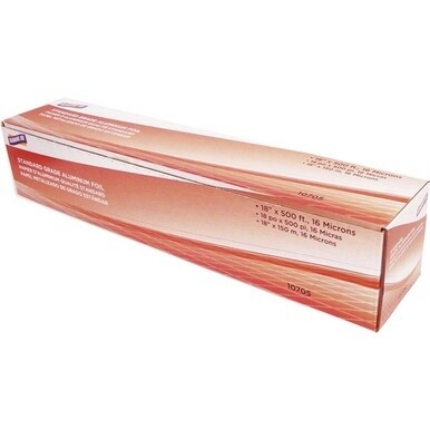 Genuine Joe Standard Grade Aluminum Foil - 18&quot; Width x 500 ft Length - Pliable, Disposable - Aluminum Foil - Silver - 1Each