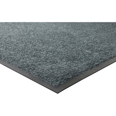 Genuine Joe Platinum Series Indoor Wiper Mats - Indoor, Carpeted Floor - 66&quot; Length x 43.50&quot; Width - Nylon - Gray - 1Each