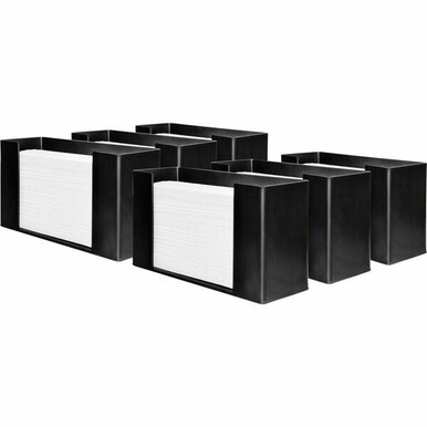 Genuine Joe Folded Paper Towel Dispenser - C Fold, Multifold Dispenser - 6.8&quot; Height x 11.5&quot; Width x 4.1&quot; Depth - Acrylic - Black - Wall Mountable - 9 / Carton