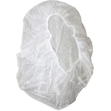 Genuine Joe Nonwoven Bouffant Cap - Recommended for: Hospital, Laboratory - Large Size - 21" Stretched Diameter - Contaminant Protection - Polypropylene - White - Lightweight, Comfortable, Elastic Hea
