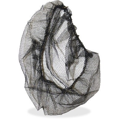 Genuine Joe Black Nylon Hair Net - Recommended for: Food Handling, Food Processing - Large Size - 21&quot; Stretched Diameter - Contaminant Protection - Nylon - Black - Comfortable, Lightweight, Durable, T