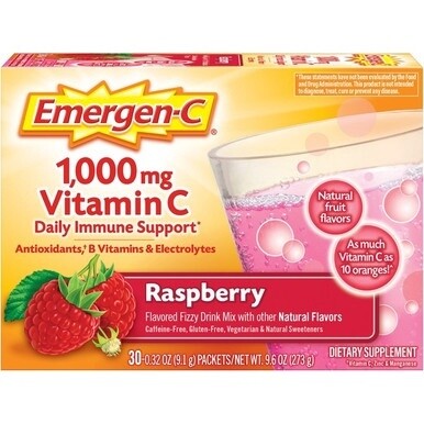 Emergen-C Raspberry Vitamin C Drink Mix - For Immune Support - Fruit, Raspberry - 1 Each