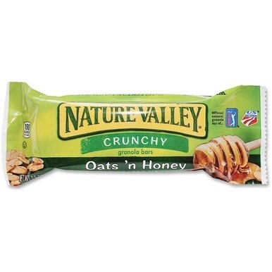 NATURE VALLEY Oats/Honey Granola Bar - Oats &#39;n Honey - 1.50 oz - 18 / Box