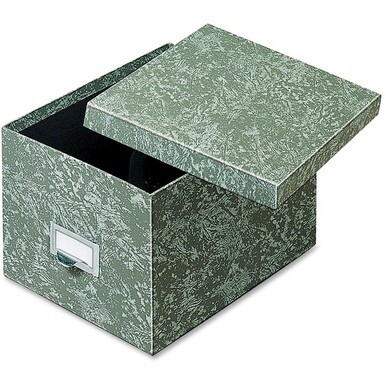 Globe-Weis Agate Heavy-duty Card File Lid Box - Internal Dimensions: 9" Width x 6" HeightExternal Dimensions: 11.6" Depth - 1000 x Card - Heavy Duty - Fiberboard - Green - For Card, Check - Recycled -