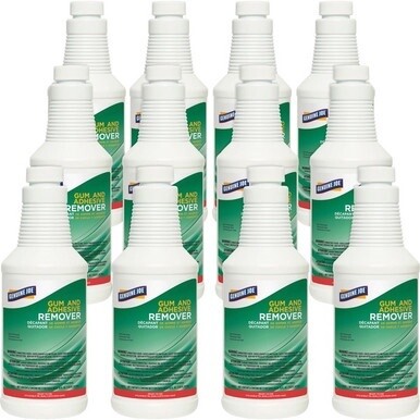 Genuine Joe Gum and Adhesive Remover - For Carpet - Ready-To-Use - 16 fl oz (0.5 quart) - 12 / Carton - White