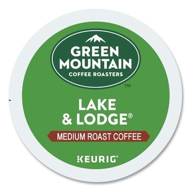 Lake and Lodge Coffee K-Cups, Medium Roast, 24/Box