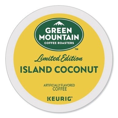 Island Coconut Coffee K-Cup Pods, 24/Box