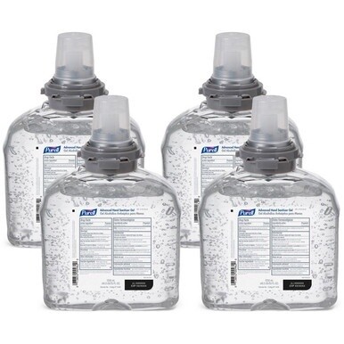 PURELL&amp;reg; Hand Sanitizer Gel Refill - 40.6 fl oz (1200 mL) - Kill Germs - Hand, Skin - Moisturizing - Clear - 4 / Carton