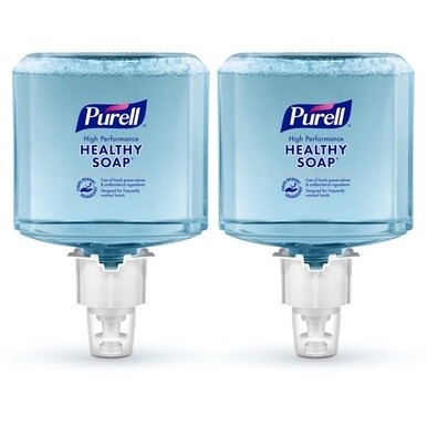 PURELL&amp;reg; CRT HEALTHY SOAP&amp;reg; ES4 High Performance Foam Refill - 40.6 fl oz (1200 mL) - Push-Style Dispenser - Dirt Remover, Kill Germs - Hand, Skin - Clear - Recycled - Dye-free - 2 / Carton