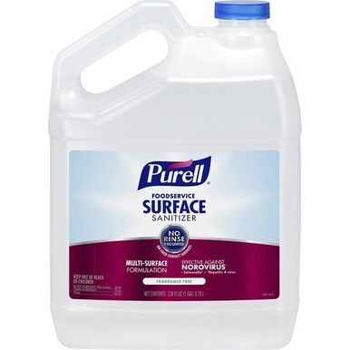 PURELL&amp;reg; Foodservice Surface Sanitizer Gallon Refill - Ready-To-Use - 128 fl oz (4 quart)Bottle - 1 Each - Clear
