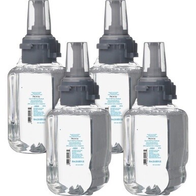 Provon ADX-7 Clear &amp; Mild Foam Handwash - Fragrance-free ScentFor - 23.7 fl oz (700 mL) - Pump Bottle Dispenser - Kill Germs - Hand - Moisturizing - Clear - Rich Lather, Dye-free, Bio-based - 4 / Cart