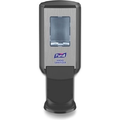 PURELL&amp;reg; CS4 Hand Sanitizer Dispenser - Manual - 1.27 quart Capacity - Site Window, Refillable, Sanitary-sealed, Recyclable, Locking Mechanism, Durable, Wall Mountable - Graphite - 1Each