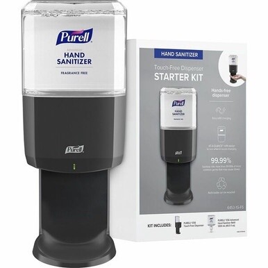 PURELL&amp;reg; ES6 Touchless Hand Sanitizer Dispenser Kit - 1.27 quart Capacity - Touch-free, Hygienic, Durable, Long Lasting, Wall Mountable - Graphite