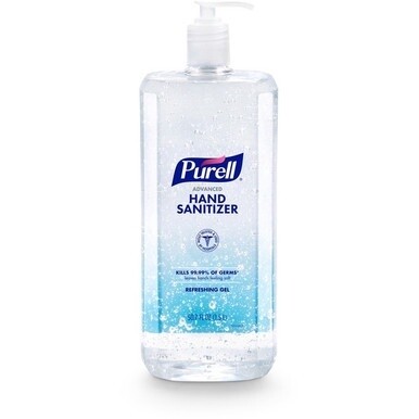 PURELL&amp;reg; Advanced Hand Sanitizer Gel - 50.7 fl oz (1500 mL) - Pump Bottle Dispenser - Kill Germs - Hand, Reception, Classroom, Outdoor, Medical - Clear - Paraben-free, Phthalate-free, Preservative-