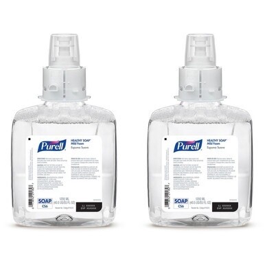 PURELL&amp;reg; CS6 Refill Healthy Soap Mild Foam - Fresh Fruit ScentFor - 40.6 fl oz (1200 mL) - Dirt Remover, Kill Germs - Hand, Skin - Moisturizing - Fragrance-free, Dye-free, Bio-based - 2 / Carton