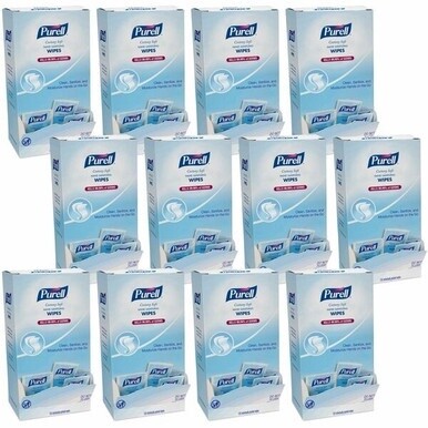 PURELL&amp;reg; Cottony Soft Sanitizing Wipes - 5" x 7" - White - Soft, Moist, Textured, Individually Wrapped - For Hand - 120 Per Box - 12 / Carton